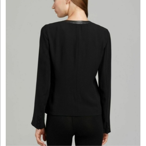Eileen Fisher Black Silk Drape Front Blazer size 1X - Picture 2 of 11
